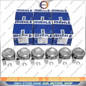 6x Mahle Pistons & Rings Set STD For Audi S5 A8 A6 A7 Q7 3.0 TFSI CRE CTD EA837 - Picture 1 of 5