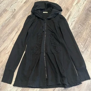 PRAIRIE UNDERGROUND Pullover Strickjacke Damen Large Umhang Hoodie Goth Grunge schwarz - Bild 1 von 7