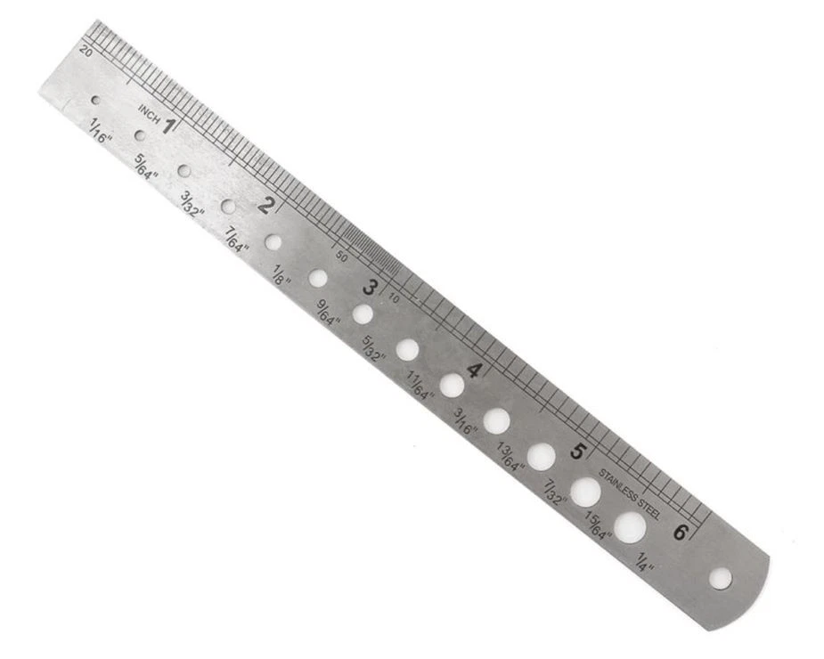 6" Stainless Steel Ruler w/Drill Gauge (Cd) - Image 1 of 1
