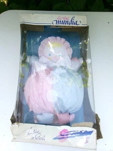 Vintage Les Minis Mundia Christine Cécile grande Poupée ronde chiffon rose/bleu - Photo 1/6