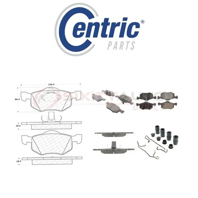 Centric Ceramic Disc Brake Pads w Shims for 2001-2007 Ford Escape 2.0L 2.3L el - Image 1 of 4