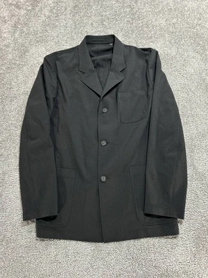 Jaqueta Vince Tailored Utility Blazer Masculina Grande Preta Entalhe Lapela Peito Único - Imagem 1 de 4