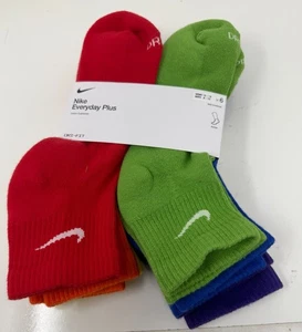 Nike Everyday Quarter Socks Blue Multicolored 6 Pairs Men's Size 8-12 SX6899-903 - Picture 1 of 3