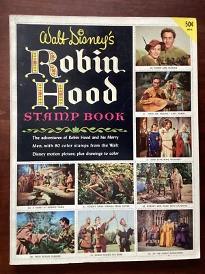 WALT DISNEY - LIBRO DE ESTAMPILLAS ROBIN HOOD - 1955 - WD-3 - ¡SELLOS AÚN NO FIJADOS! Foto 1 de 2
