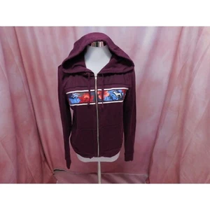 Victoria’s Secret PINK Full Zip Hoodie S Sweatshirt Hawaiian Floral in Black Orc - Picture 1 of 13