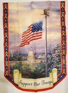 Thomas Kinkade Flag Hamilton "Support Our Troops" Military Comes With COA - Picture 1 of 2