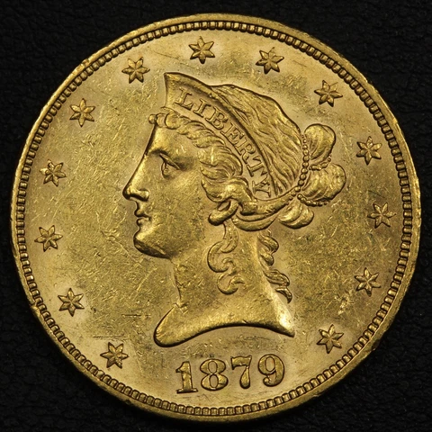 1879 $10 Ten Dollar Liberty Head Gold Eagle Cover