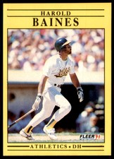 1991 Fleer Harold Baines Baseball Cards #2