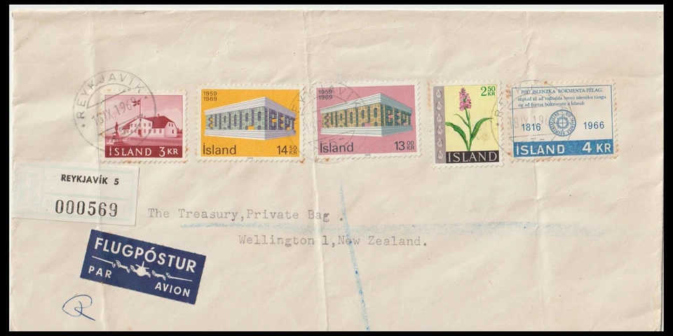 ISLAND 1969 REYKJAVIK LONG COVER (JF) - Image 1 of 1