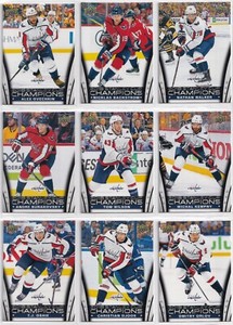 2018 Upper Deck Washington Capitals Stanley Cup Champions Complete 30 Card Set