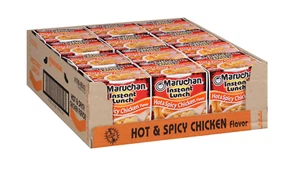 Maruchan Instant Lunch Hot & Spicy Chicken, Ramen Noodle Soup, Meal, 2.25 Oz,12 - Picture 1 of 3