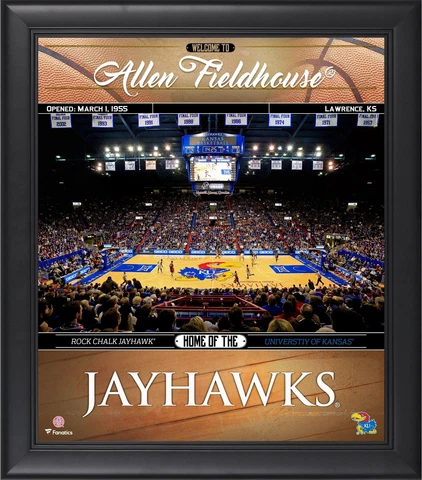 Kansas Jayhawks Framed 15x17 Basketball Welcome Home Collage Cover