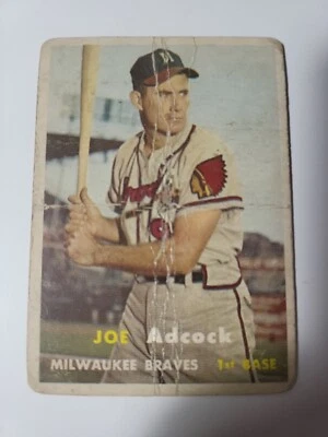 1957 Topps Joe Adcock P card #117 - Image 1 of 2