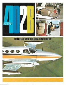Aircraft Brochure - Cessna - 402B - 10 Place Utilitwin - c1970 (B777) - Bild 1 von 1