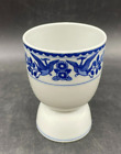 VINTAGE NORITAKE DOUBLE EGG CUP BLUE AND WHITE FLORAL BIRDS 10733