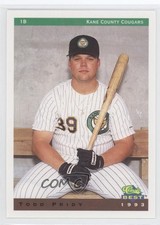 1993 Classic Best Kane County Cougars Todd Pridy #16 Rookie RC