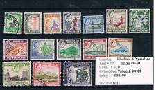 GB Stamps - British Empire - Rhodesia, Nyasaland, Zambia, Zimbabwe & Malawi