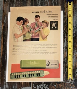 HOHNER MELODICA ADVERTISEMENT Vintage 2 Sided Printed In GERMANY 11 3/4” X 8 - Picture 1 of 10