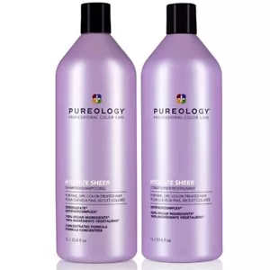 Pureology Hydrate Shampoo e Balsamo Litro Set Duo Nuovo Design Bottiglia - Foto 1 di 1