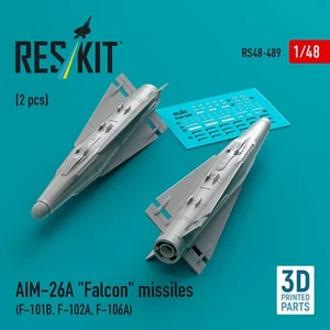 Misiles AIM-26A "Falcon" (2 piezas) (F-101B, F-102A, F-106A) 1:48 ResKit RS48-0489 - Imagen 1 de 1