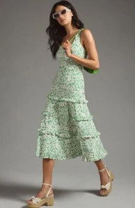 ANTHROPOLOGIE - The Blythe Square-Neck Tiered Dress – Size XL - Picture 1 of 6