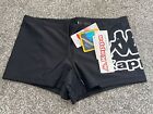Kappa Swim Shorts Trunks Mens  Size  M Black Sport Swimming   Logo Lycra