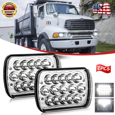 Faros LED 105W 5x7 7x6" haz alto/bajo para camión esterlina A9500 LT9500 2 un. Foto 1 de 4