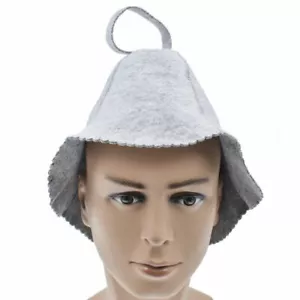 Wool Felt Sauna Hat Cap Gray Russian Bathroom House Head Protection Supplies - Picture 1 of 4