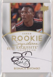 2011-12 Exquisite Collection Rookie Signatures Hologold /25 Bismack Biyombo Auto