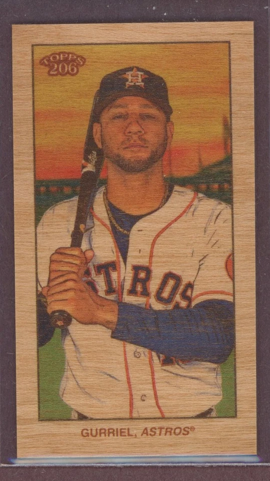 2022 Topps 206 Wave 5 Wood Paper Stock #50 Yuli Gurriel (Astros)/20* - Image 1 of 1