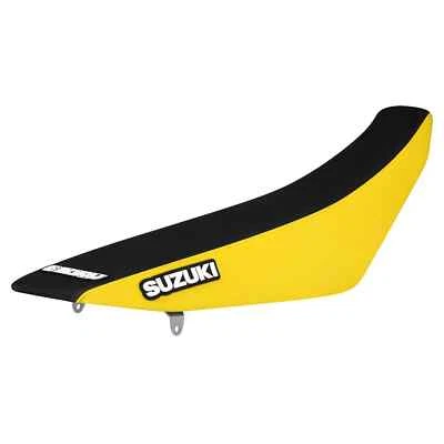 Cubierta de asiento con pinza Suzuki RMZ 250 2007-2009 TAPA NEGRA/AMARILLA logotipo estándar #56 Foto 1 de 4