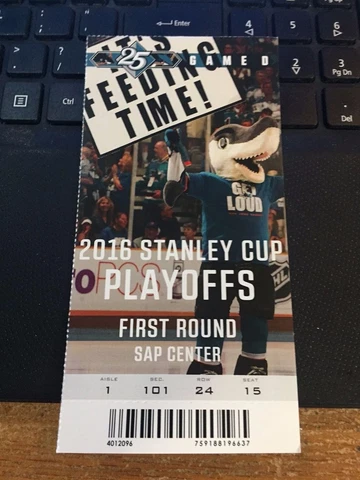 2016 SAN JOSE SHARKS VS LOS ANGELES KINGS TICKET STUB PLAYOFFS PHANTOM GAME Cover