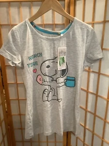 Peanuts T-shirt women's / Junior's XS Gray Cotton Blend - Picture 1 of 3