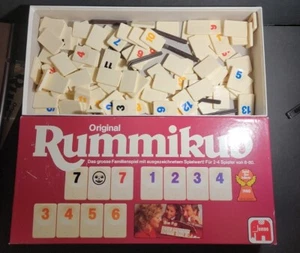 Juego Rummikub Vintage Años 80 Edición Alemana Jumbo 1986 Azulejos Números de Estrategia - Imagen 1 de 7