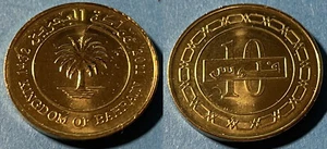 Bahrain 2011 (1432) 10 Fils Hamad Palm Tree KM-28.2 Brass plated steel BUNC #92 - Picture 1 of 1