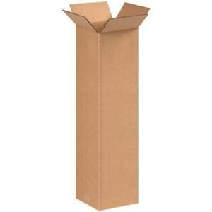 10x10x34" SHIPPING BOX STRONG CORRUGATED TALL FOR GOLF CLUBS LAMPS CARPET, 10/PK