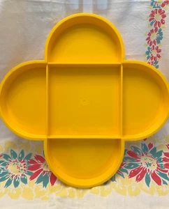 Dansk geteilt Serviertablett Snack gelb Gunner Cyren - Bild 1 von 6