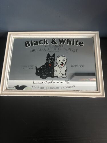 Black and white Buchanans choice old Scotch whisky special blend mirror White