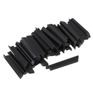 36PCS PVC Sharp Piano Key Tops for Replacement of Worn Black Keytops Black
