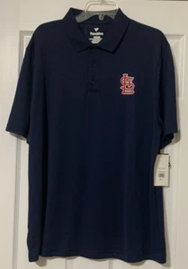 Fanatics St Louis Cardinals Poloshirt Herren XLG Navy Blau Kurzarm MLB NEU - Bild 1 von 2