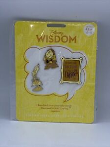 Disney Wisdom Collection Pin Set Limited Edition Beauty And The Beast 3 Pin Set