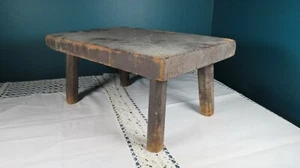 Antiguo - primitivo TABURETE DE PIE o taburete de ordeño / banco, taburete de arte popular - En muy buena condición - Imagen 1 de 10