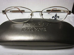 FLEUR DE LIS Eyeglass Frames  HYPNOTIC  in GOLD  50-16-135    - Picture 1 of 3