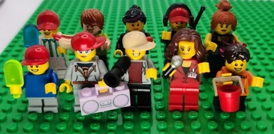 Lego Minifgure Лот из 10 Городских Фигурок Бумбокс - Изображение 1 из 4