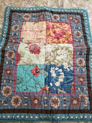 Company Store Almohada Floral Acolchada Sham Patchwork Estándar Boho 21 X 26 Usada en Excelente Condición Foto 1 de 4