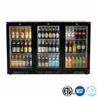 NSF 55" 3 Door Back Bar Cooler Counter Height Beer Refrigerator with LED