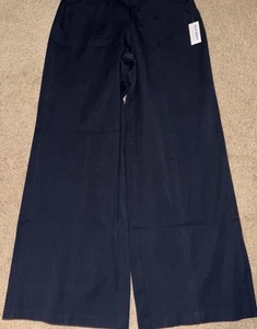NEW Old Navy High-Waisted Pull-On Pixie Wide-Leg Pants Size Petite S PS Navy NEW - Picture 1 of 8