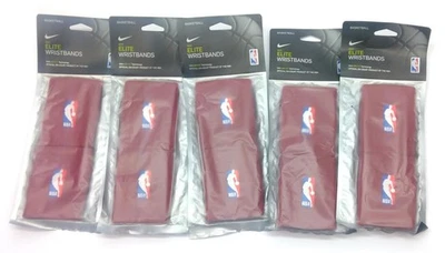Menge 5 Nike Basketball NBA ELITE Armbänder Schweißband Dri-Fit Burgund - Bild 1 von 4