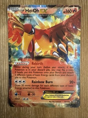 Ho-Oh Ex - 22/124 - Pokemon Dragons Exalted Black & White Ultra Rare Card MP - Image 1 of 2