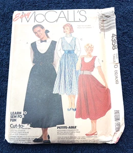 4358 Vintage ungeschnitten McCalls Schnittmuster Misses 1980er Pullover Kleid 12 14 18 - Bild 1 von 9